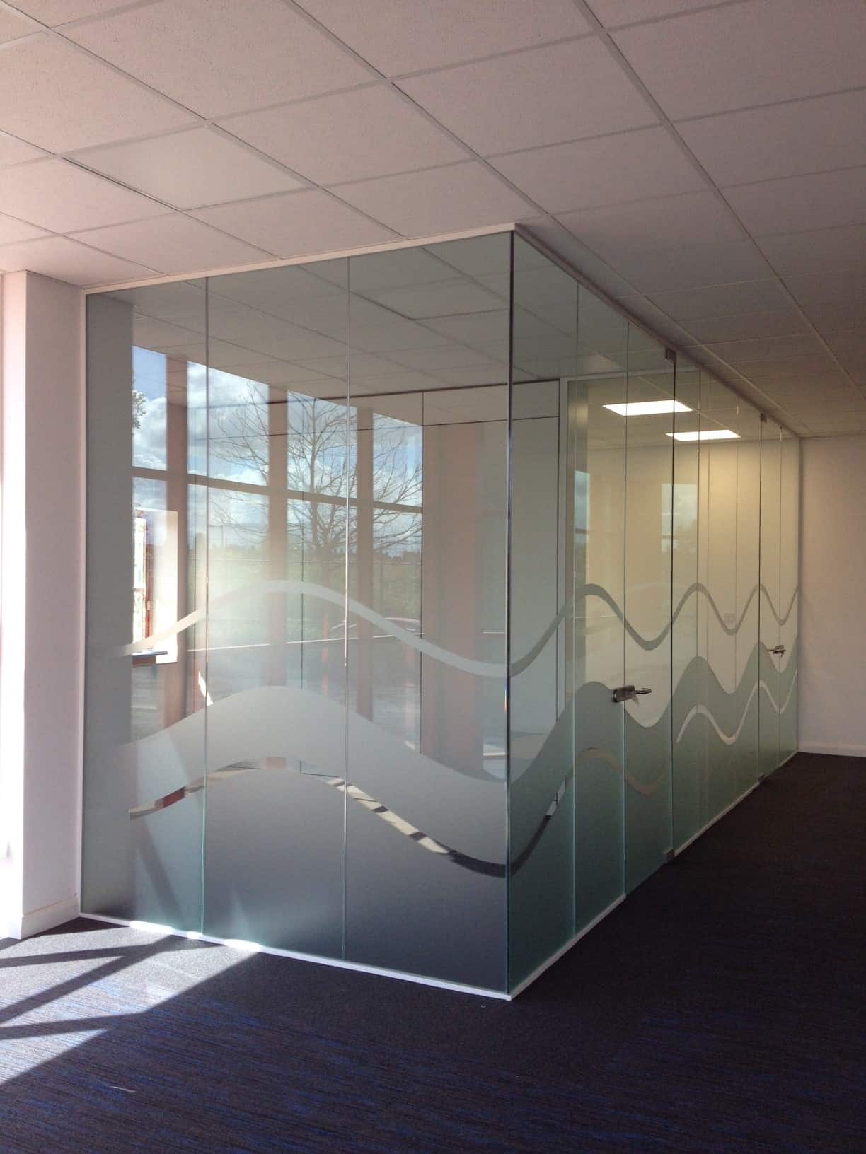 Frameless Glass Partition installed in North London